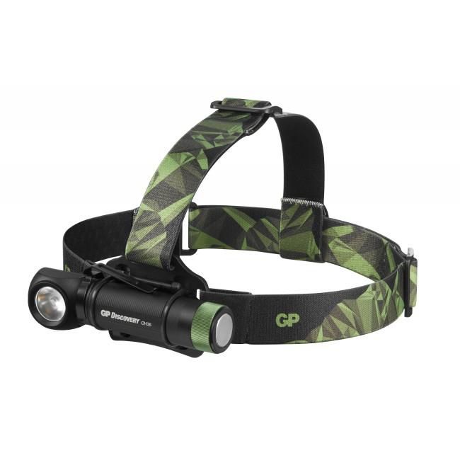 GP CHR35 Lampe frontale et torche rechargeable multiusage 600 lm, aluminium, étanche IPX4, batterie Li-ion 18650, Micro-USB GP CHR35 Lampe frontale et torche rechargeable multiusage 600 lm, aluminium, étanche IPX4, batterie Li-ion 18650, Micro-USB