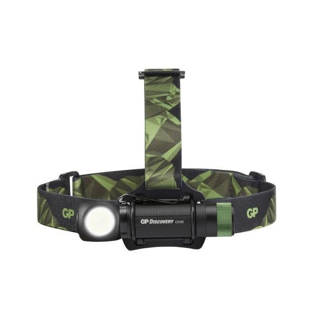 GP CHR35 Lampe frontale et torche rechargeable multiusage 600 lm, aluminium, étanche IPX4, batterie Li-ion 18650, Micro-USB GP CHR35 Lampe frontale et torche rechargeable multiusage 600 lm, aluminium, étanche IPX4, batterie Li-ion 18650, Micro-USB