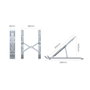 Unitek Support Pliable et Réglable pour Portable OT155SL Aluminium Argenté