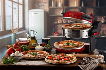 Ariete 927/00 Horno double pour pizza - Four à pizza avec deux pierres réfractaires de 32 cm, température jusqu'à 400 °C