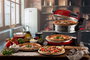 Ariete 927/00 Horno double pour pizza - Four à pizza avec deux pierres réfractaires de 32 cm, température jusqu'à 400 °C