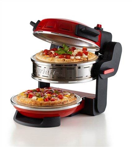 Ariete 927/00 Horno double pour pizza - Four à pizza avec deux pierres réfractaires de 32 cm, température jusqu'à 400 °C