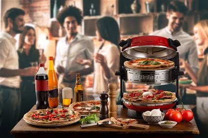 Ariete 927/00 Horno double pour pizza - Four à pizza avec deux pierres réfractaires de 32 cm, température jusqu'à 400 °C
