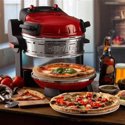 Ariete 927/00 Horno double pour pizza - Four à pizza avec deux pierres réfractaires de 32 cm, température jusqu'à 400 °C