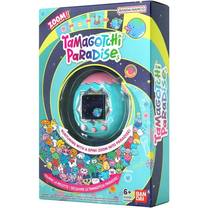Bandai Tamagotchi Paradise - Modèle Forêt 43424 - Animal de compagnie virtuel à élever avec molette de zoom, jeu éducatif et interactif