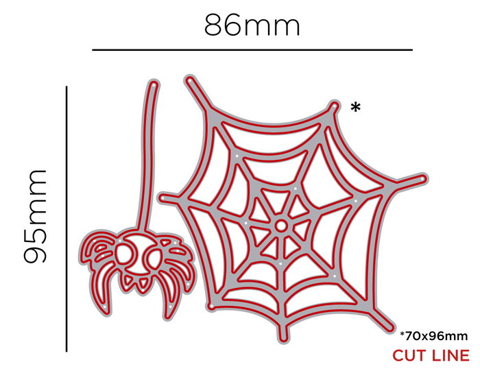 Misskuty Troquel fino ZAG Halloween telaraña y araña 2u. de 2 pièces
