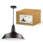 GSC Evolution Lampe de plafond suspendue Kayes E27 Ø360mm Noir