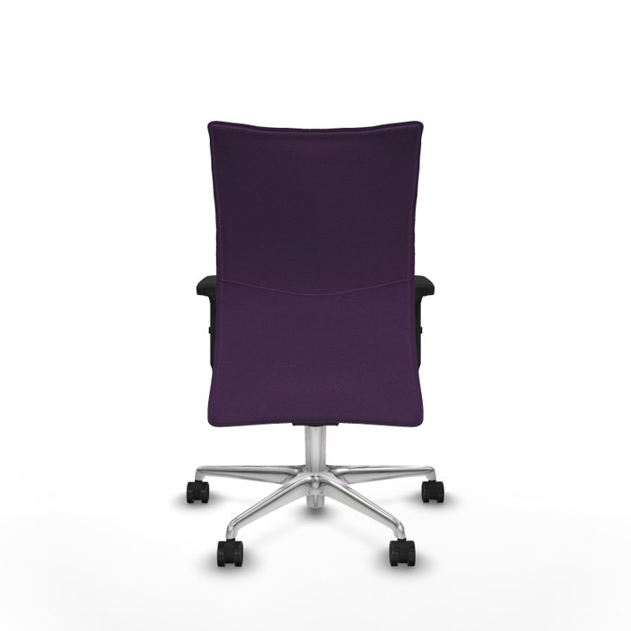 Piqueras Y Crespo Silla Albacete confidente, Morado, mécanisme Sincro, base aluminium, bras 2D, roues 65mm