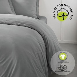 Today Housse de couette Organic Acier 240 x 260 cm