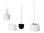 Berilo Porte-balai en plastique blanc et noir 11x34x11 cm (Set de 24)
