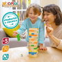 Woomax Tour en blocs de bois de 26 cm avec 58 pièces - Jeu de construction pour enfants