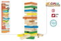 Woomax Tour en blocs de bois de 26 cm avec 58 pièces - Jeu de construction pour enfants