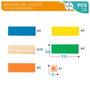 Woomax Tour en blocs de bois de 26 cm avec 58 pièces - Jeu de construction pour enfants