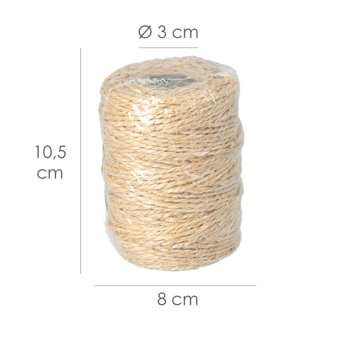 WOLFPACK LINEA PROFESIONAL Corde de sisal n°1, bobine de 220 g (50 m)