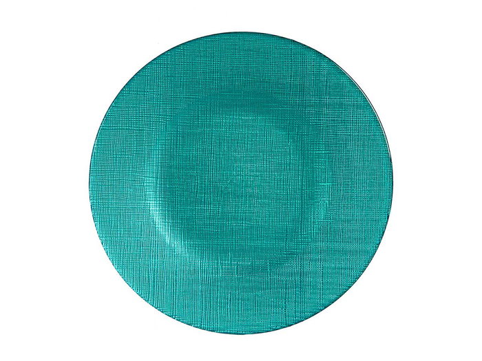 Vivalto Assiette en Verre Turquoise 21 cm (Set de 24)