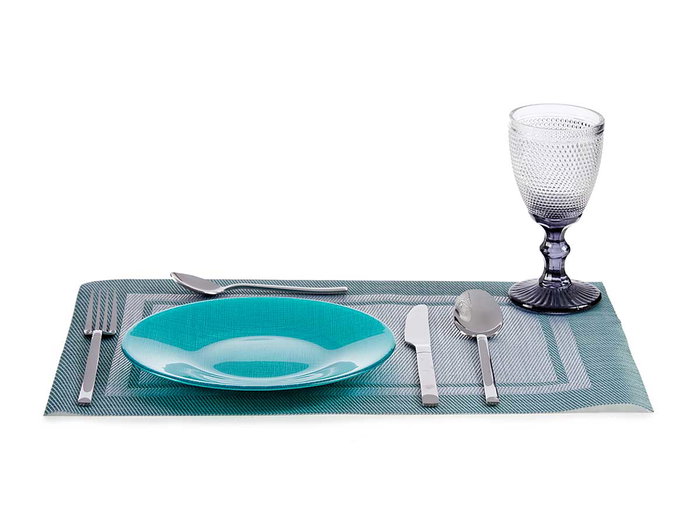 Vivalto Assiette en Verre Turquoise 21 cm (Set de 24)