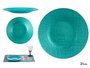 Vivalto Assiette en Verre Turquoise 21 cm (Set de 24)