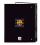 Safta Carpeta folio 4 ani.mixtas F.C. Barcelona Classeur à 4 anneaux mixte 26,5x33x4 cm Couleur Noir