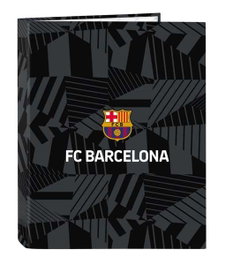 Safta Reliure à anneaux F.C. Barcelona Black Noir A4 26,5x33x4 cm