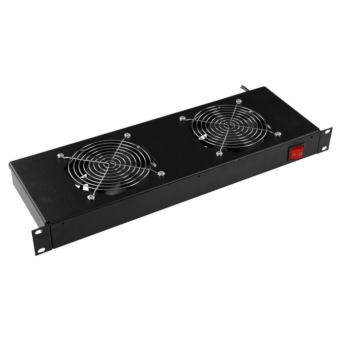 Lanview Module de ventilation pour rack 1U avec 2 ventilateurs et thermostat analogique Lanview Module de ventilation pour rack 1U avec 2 ventilateurs et thermostat analogique