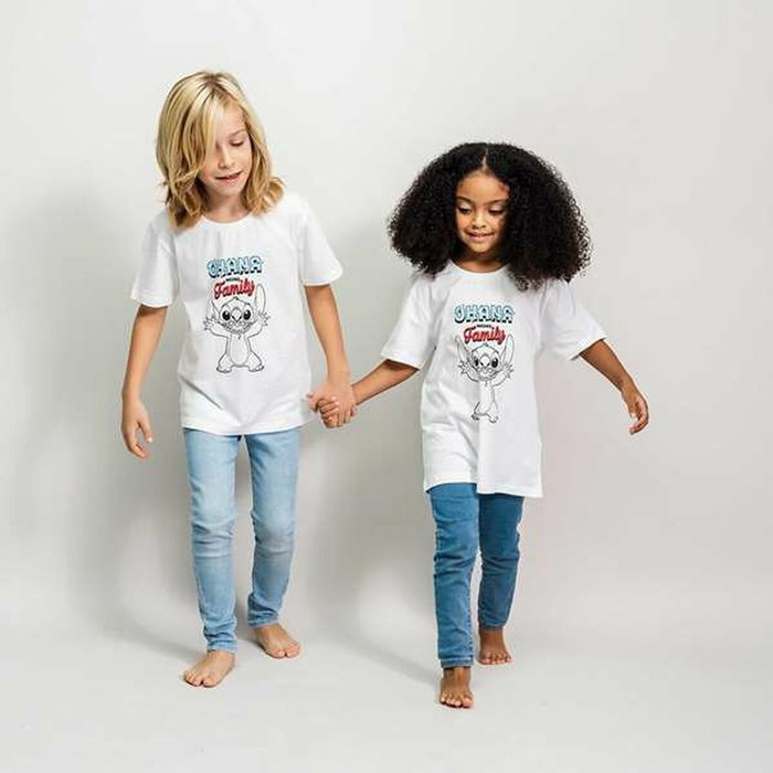 Stitch T-shirt à manches courtes Blanc 6 ans