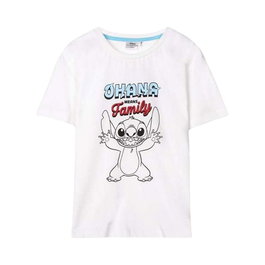 T shirt à manches courtes Stitch Blanc
