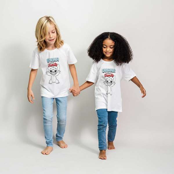 Cerdá T-shirt manches courtes jersey simple Stitch pour enfant 6 ans blanc