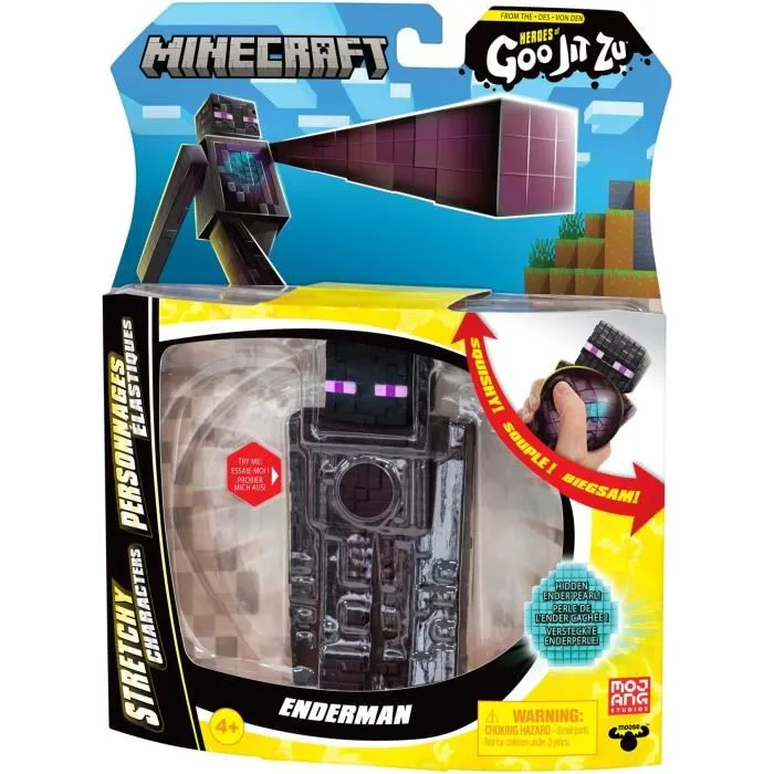 Heroes Of Goo Jit Zu Figurine MINECRAFT Enderman 11 cm - Figurine élastique extensible