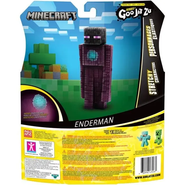 Heroes Of Goo Jit Zu Figurine MINECRAFT Enderman 11 cm - Figurine élastique extensible
