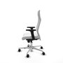 Piqueras Y Crespo Sillón Albacete Blanc avec mécanisme synchrone et accoudoirs 2D