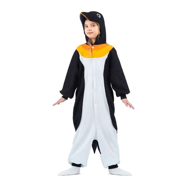 My Other Me Big - Déguisement adulte pingouin Kigurumi avec capuche et queue - Taille L - Noir