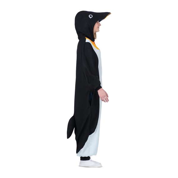 My Other Me Big - Déguisement adulte pingouin Kigurumi avec capuche et queue - Taille L - Noir