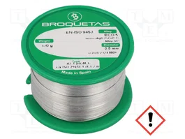 BROQUETAS Étain sans plomb Sn99Cu0,7Ag0,3 0,5mm 0,1kg