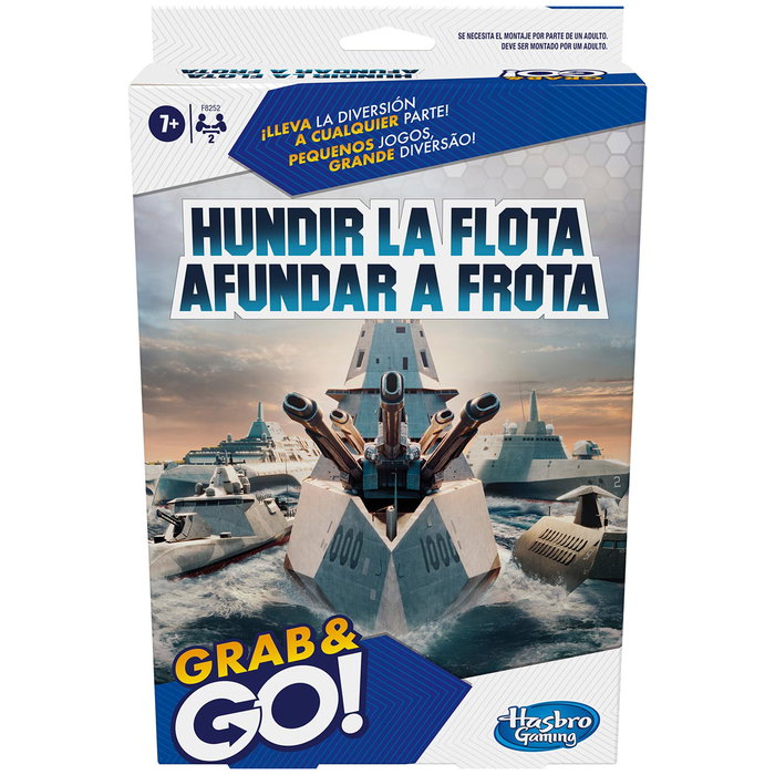 Hasbro Gaming - Jeu de bataille navale Battleship Grab and Go, version de voyage F8252, pour 2 joueurs, à partir de 7 ans Hasbro Gaming - Jeu de bataille navale Battleship Grab and Go, version de voyage F8252, pour 2 joueurs, à partir de 7 ans