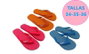 Poessa Sandales PVC Unisexe Enfant Couleurs Surtis (Fuchsia, Orange, Bleu) Taille 34-35-36