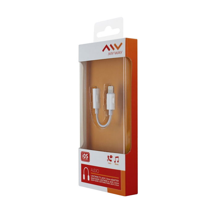 Câble Audio Jack vers Lightning Myway MWADP0001- LTN01 Blanc