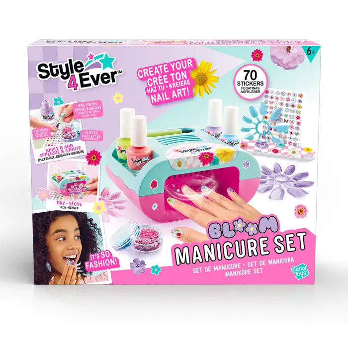 Canal Toys OFG 364 Set de Manucure Bloom Style 4 Ever - Kit complet pour personnaliser les ongles facilement - Fonctionne avec 2 piles AA (non incluses) - Dès 8 ans Canal Toys OFG 364 Set de Manucure Bloom Style 4 Ever - Kit complet pour personnaliser les ongles facilement - Fonctionne avec 2 piles AA (non incluses) - Dès 8 ans