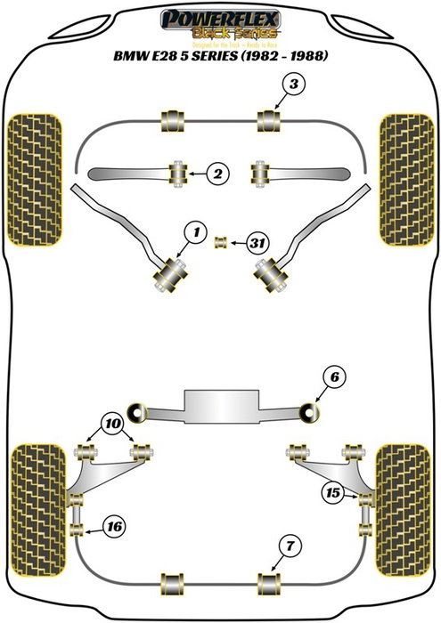 Powerflex Silentblock de bras de suspension avant supérieur