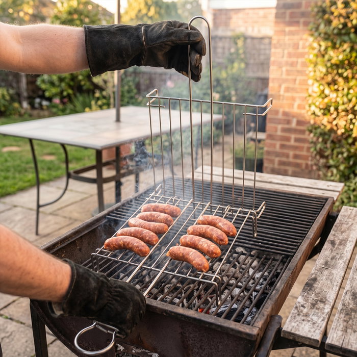 SATURNIA Grille de barbecue double Nº 6 50x50 cm chromée