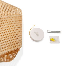 Badalona Lampe À Suspension en Bambou Ø500 x 300 mm