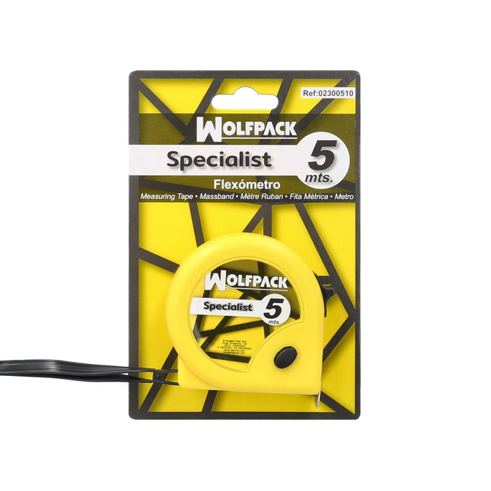 WOLFPACK LINEA PROFESIONAL Mètre déroulant Specialist sans blocage 5m