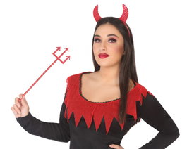 Couteau sanglant Halloween 25 cm avec manche noir