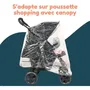 Bambisol Housse de pluie universelle pour poussette - Protège-bébé imperméable avec canopée, visière et filet d'aération - Accessoire poussette