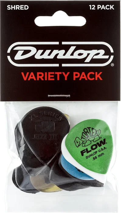 Dunlop Pack Variety Shred 12 Médiators Assortis Picks Guitare Lot Mixte Ultex Tortex Jazz III Dunlop Pack Variety Shred 12 Médiators Assortis Picks Guitare Lot Mixte Ultex Tortex Jazz III