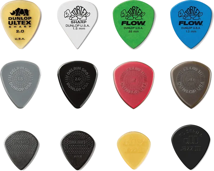 Dunlop Pack Variety Shred 12 Médiators Assortis Picks Guitare Lot Mixte Ultex Tortex Jazz III Dunlop Pack Variety Shred 12 Médiators Assortis Picks Guitare Lot Mixte Ultex Tortex Jazz III