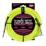 Ernie Ball Câble d'instrument tressé Jack-Jack 2,54 m Néon / Jaune