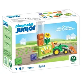 Playmobil 71773 Tracteur avec Planteuse - 11 Pièces - Jouet d'Éveil et de Créativité pour Enfant dès 12 Mois