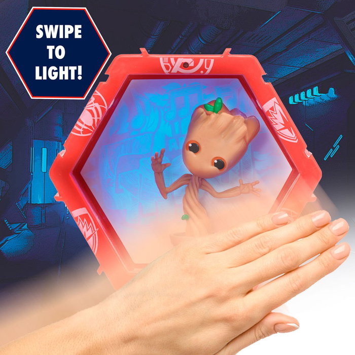 Wow stuff Figurine Wow! Pod Marvel Potted Groot avec éclairage à détection de mouvement