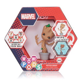 Wow stuff Figurine Wow! Pod Marvel Potted Groot avec éclairage à détection de mouvement