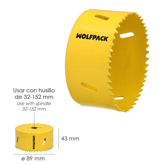 WOLFPACK LINEA PROFESIONAL Scie cloche bimétal Target Ø 89 mm